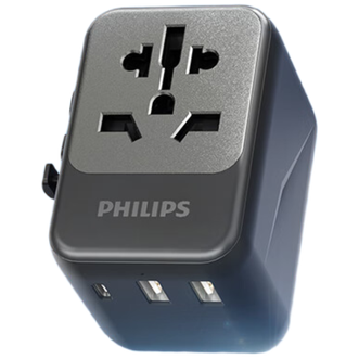飞利浦/Philips  插座转换器 国际旅行出国留学转换插头日韩港澳 欧美澳英标 SPB1005B-93