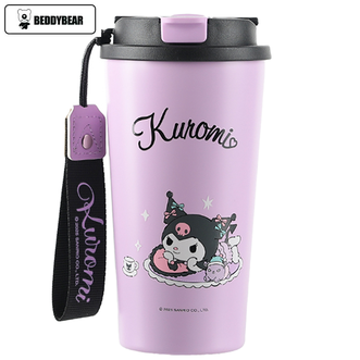 杯具熊（beddybear）   云端双饮咖啡杯600mL 高颜值双饮杯316不锈钢保温杯户外便携随行水杯 星夜酷洛米