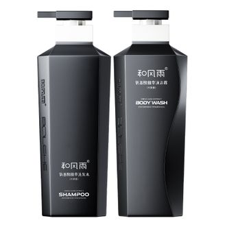 和风雨  洗发水沐浴露套装木质香沐浴露500ml+ 洗发水500ml  HYH-065套装