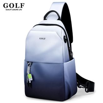 GOLF  斜挎包男女渐变单肩包防泼水手机ipad包运动腰包骑行背包胸包 D352980