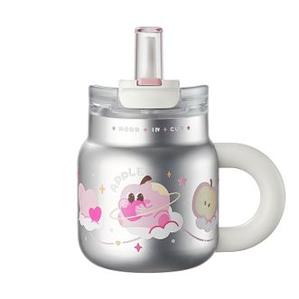物生物（RELEA）  BINGO保温杯不锈钢内胆吸管杯咖啡冰霸杯-心苹气和 960ML （无茶仓款） JV012465-0960-GS00