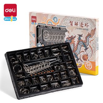 得力/deli  智解连环益智玩具30件套 YP212