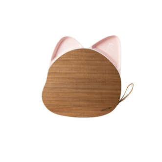 懒米  乌檀木猫耳菜板 抗菌防霉高颜值可爱厨房竹木砧板专用实木案板家用切菜板