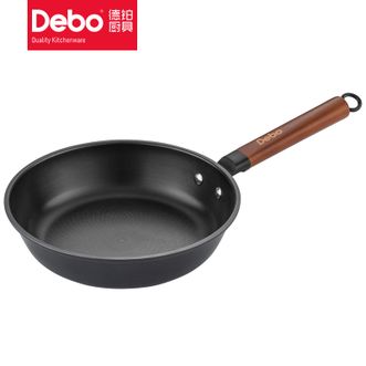 德铂（Debo）  煎锅24cm无涂层锈不了煎炒铁锅不粘锅燃气灶明火专用DEP-DS1-78