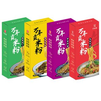 万年贡  江西米线 4种口味组合（雪菜素粉+生椒牛肉+笋香肉酱+酱香鸡丁）