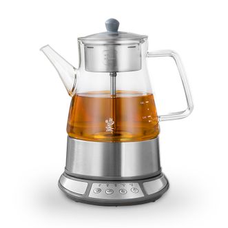 鸣盏养生壶煮茶器煮茶壶玻璃电水壶热水壶烧水壶电热水壶迷你玻璃花茶壶MZ-8008