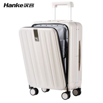 汉客/Hanke  铝框前开盖拉杆箱H9861-20寸象牙白