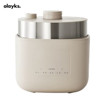 olayks.  电压力锅4L容量电高压锅家用电压力煲高压快煮饭锅煲汤炖煮三压智控陶钢一体圆釜