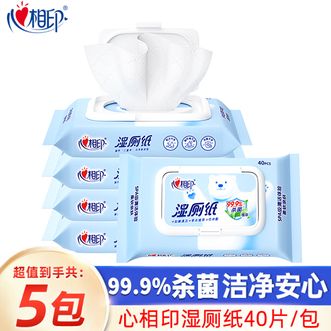 心相印  湿厕纸洁厕湿巾纸私处专用杀菌擦屁屁湿手纸男女卫生湿纸巾家庭装