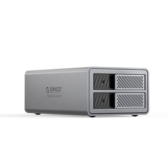 奥睿科/Orico  硬盘柜硬盘盒3.5英寸两盘位ORICO-9828RU3-GY-BP