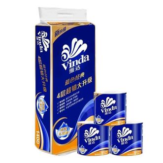 维达  蓝色经典有芯卷纸 140g*10卷/提（新旧包装随机发货）