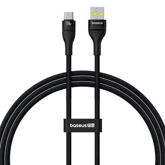 倍思（BASEUS）  1m数据线 闪速系列 2 全兼容快充数据线 USB to Type-C 100W  星曜黑