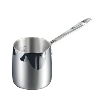 路卡酷（LUCUKU）  迷你小奶盅  约400ml 锅口径约7.4cm  家用不锈钢小奶锅宝宝辅食锅泡面锅单柄锅小煮锅小汤锅温奶罐煮茶热奶咖啡厨房锅具用品