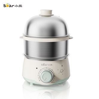 小熊/Bear  家用双层煮蛋器蒸蛋器 煮蛋机旋钮定时 自动断电早餐神器小型多功能早餐机