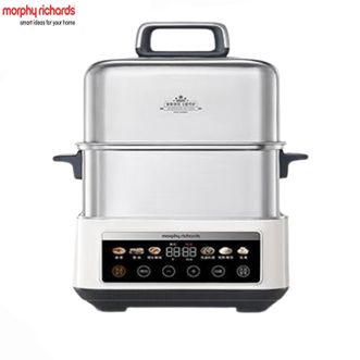 摩飞 /Morphy Richards  电蒸锅MR1188 全不锈钢0塑0涂层家用炖蒸煮一体速蒸笼3-4-5个人用大容量多功能锅可预约保温蒸汽锅14L