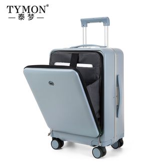 泰梦/TYMON  拉杆箱双前盖登机旅行箱男女出差行李箱TSA密码箱 流光疏影  18英寸