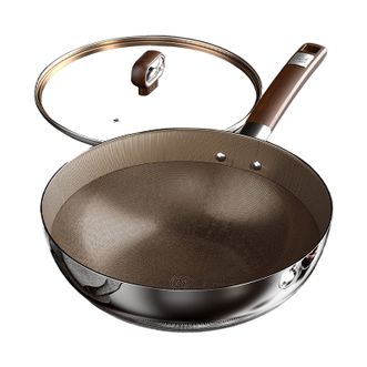 新思特  钛盾系列炒锅家用不粘锅少油烟易清洗电磁炉煤气灶通用 30cm