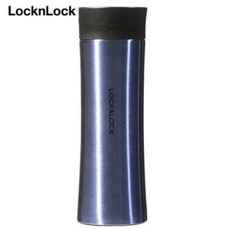 乐扣乐扣  掌心商务保温杯400mL 男女士简约商务水杯便携保温保冷水杯带滤网不锈钢水杯 蓝色