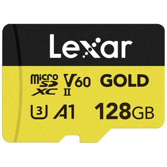 雷克沙/Lexar  128GB TF（MicroSD）存储卡 U3 V60 A1 读280MB/s 写100MB/s 高速内存卡 4K超清录制（GOLD）