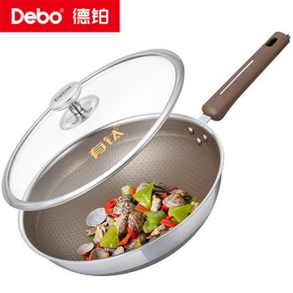 德铂（Debo）  健康有钛乔治32cm炒锅防粘耐磨家用炒菜锅烹饪锅具