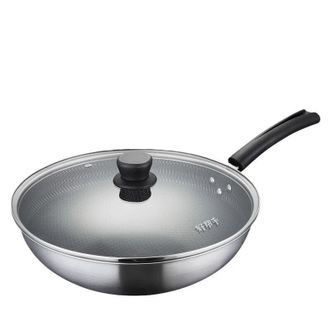 苏泊尔/Supor  好帮手蜂窝不锈钢304不锈钢防粘炒锅炒菜锅 34cm CC34HJK1