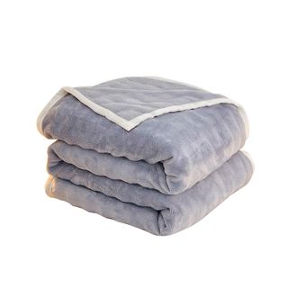 皮尔特保罗（PIERTE POLO）  托卡斯兔毛毯多功能亲肤床品毯子180*200cm兔蓝P0LOT-2421（可定制各种尺寸）