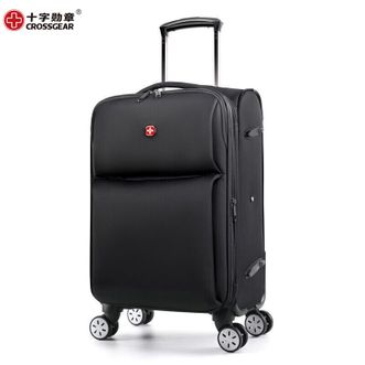 十字勋章CROSSGEAR  时尚拉杆箱男24英寸商务旅行箱女皮箱布箱登机箱 带扩展层行李箱 SA-1202-1