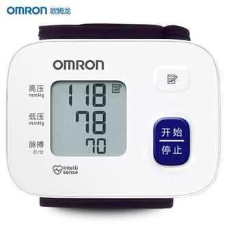 欧姆龙/Omron  手腕式血压计电子血压仪 家用老人健康测量血压仪器血压表监测护理仪HEM-6161白色