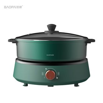 豹牌  多功能料理锅分体式电火锅电烤炉4L大容量不粘烧烤锅 BP-WD032