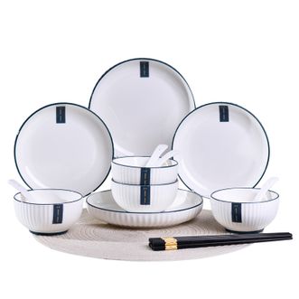 唯都  简约雅纹 餐具组 16头餐具 家用餐具 餐具套组 W-S016