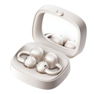 漫步者/EDIFIER  开放式蓝牙耳机 悦影耳夹式定向传音无线耳麦 AI通话降噪耳塞 自带补妆镜持久续航