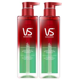 沙宣/VS  轻润裸感洗发水  0硅油清爽去油洗发水  500ML*2瓶装  新老包装随机发货