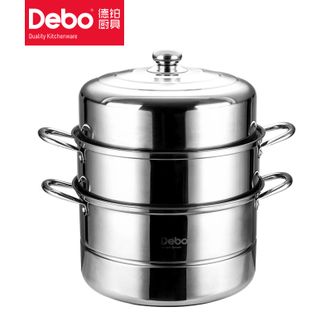 德铂（Debo）  蒸锅不锈钢多用锅大口径34cm燃气电磁炉通用