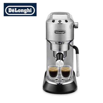 德龙/Delonghi  半自动咖啡机  金属机身 稳定15Bar泵压高端 纤巧简洁设计自动停流技术 EC885 .M星空银