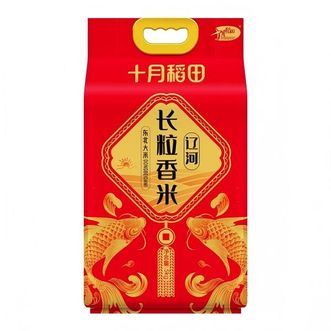 十月稻田  长粒香5kg（东北大米 圆润饱满香米)袋装 10斤【6974382971330】