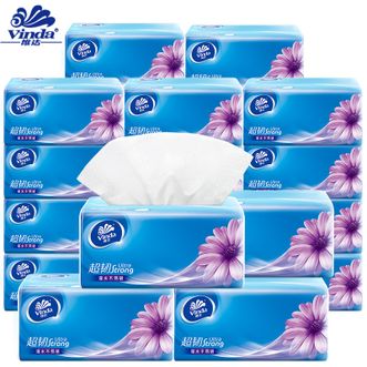 维达Vinda 超韧系列抽纸（3层*130抽*18包）超韧纸面巾S码家用整箱18包