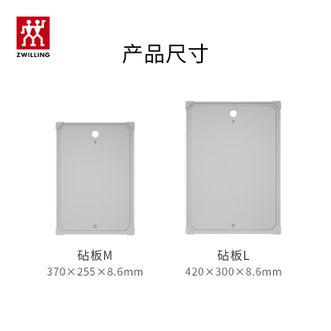 双立人（ZWILLING）  抗菌PP砧板套装2件套 M+L 1036324