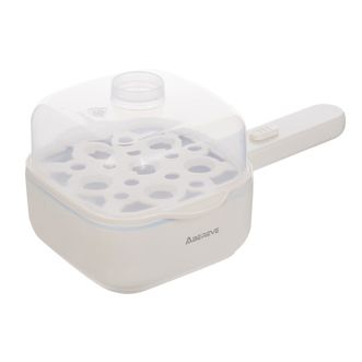 艾贝丽/Abereve  多功能早餐机家用电蒸煮锅不粘煎锅方形蒸锅加长手柄电热锅ABL-DZG827 白色