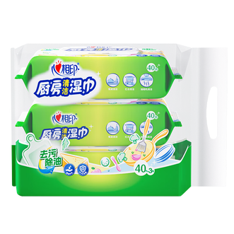 心相印  厨房清洁系列40片装湿巾 3包组合装 3XJA040+P1