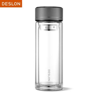 德世朗（DESLON）  清享双层玻璃杯300mL商务办公泡茶车载男女士通用水杯DQXB300