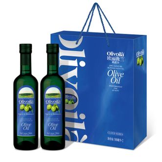 欧丽薇兰  橄榄油云系列礼盒装500ml*2正品食用油过年春节送礼家用