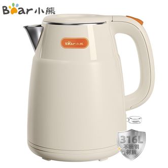 小熊/Bear  电热水壶  【316不锈钢】家用316不锈钢内胆开水壶大容量速热双层防烫电水壶 1.5L  ZDH-R15F7