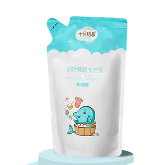 十月结晶  婴儿奶瓶清洁剂 果蔬清洗剂 袋装400ml*1（瓶装为展示，商品是袋装）