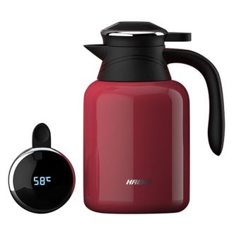 哈尔斯（HAERS）  温显家居304不锈钢保温壶咖啡壶暖壶保温水壶 枣红色 1.5L HDM-1500-51