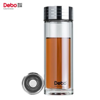 德铂（Debo）  玻璃杯磁吸泡茶杯双层加厚玻璃杯350ML容量 阿隆索磁吸玻璃杯