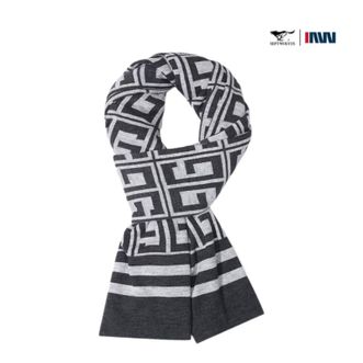 七匹狼/Septwolves  冬季加厚屋外活动保暖围巾灰色