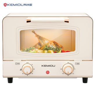 科米欧/KEMIOU  12L电烤箱 多功能烹饪烘焙烧烤烤肉烤蛋糕烤面包烤蛋挞厨房电器电炉电烤炉KM-DKX122米白色