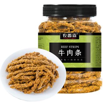 农香森nongxiangseng  牛肉条【五香味】原切牛肉条250g罐装 手撕即食休闲零食解馋饱腹健身