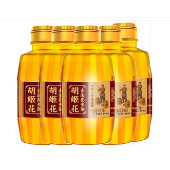胡姬花  古法小榨花生油400ml*5瓶组合装急用烘焙