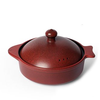陶煲王（TAOBAOWANG）  陶瓷砂锅耐高温干烧不裂煲6.6L汤炖锅土沙锅红色鸿运煲